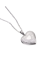 COLLAR RELICARIO HEART SILVER