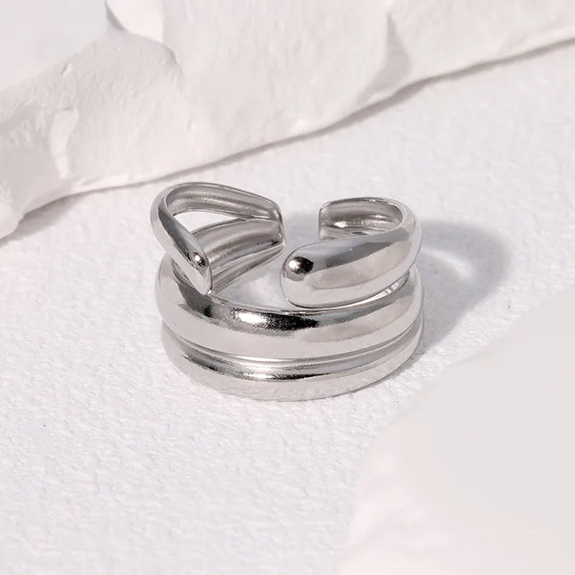 ANILLO BOMBE OPEN SILVER