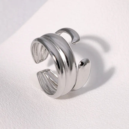 ANILLO BOMBE OPEN SILVER