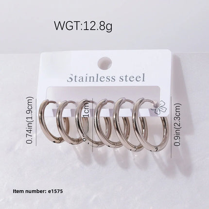 AROS COMBO DE ARGOLLAS MEDIUM SILVER