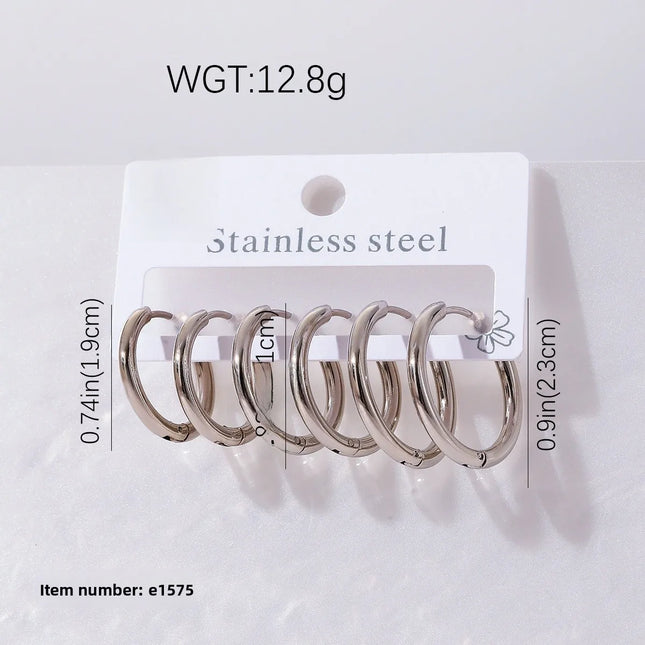 AROS COMBO DE ARGOLLAS MEDIUM SILVER