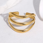ANILLO TINY LINES GOLD