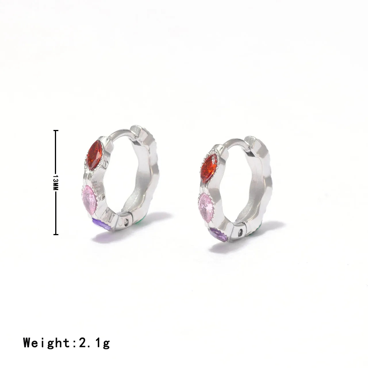 AROS HOOPS COLORFULL SILVER