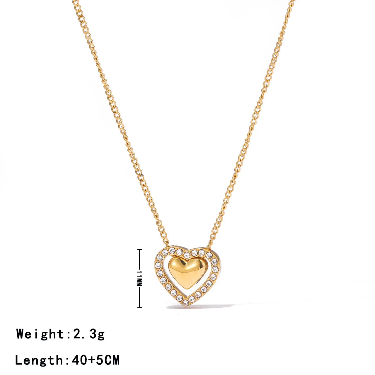COLLAR HEARTLESS GOLD