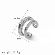 ARO EAR CUFF DOBLE SILVER