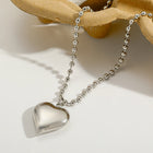COLLAR HEART BOMBE SILVER