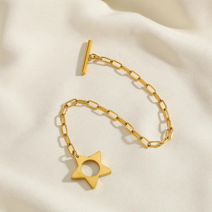 PULSERA MARINERA ESTRELLA GOLD