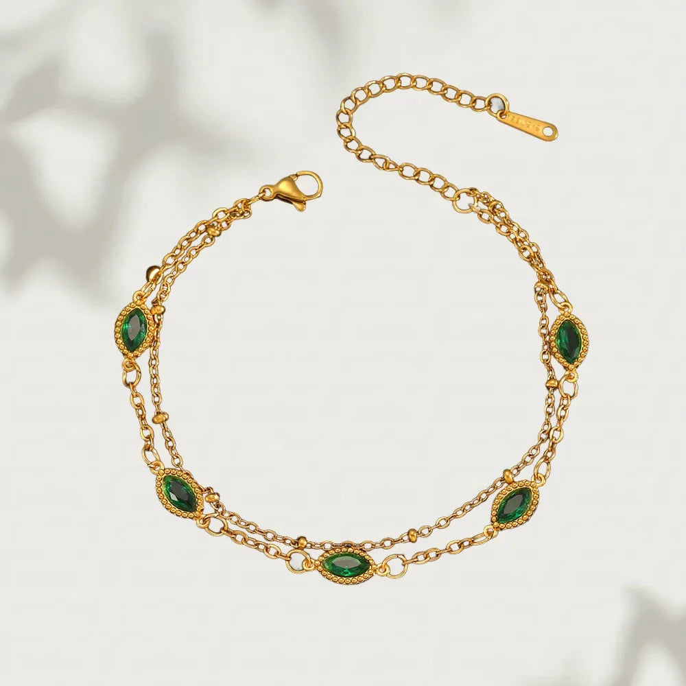 PULSERAS OVALOS VERDES