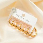 AROS COMBO DE ARGOLLAS MEDIUM GOLD