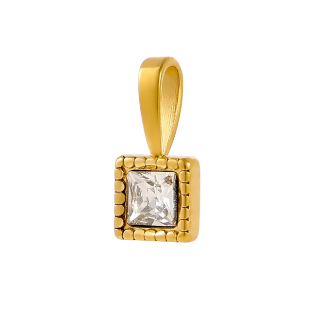 DIJE CUADRADITO ROSA