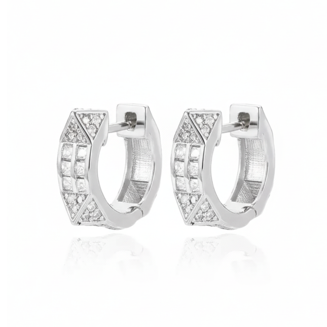 AROS HOOPS BRILLOS CUADRADITOS SILVER