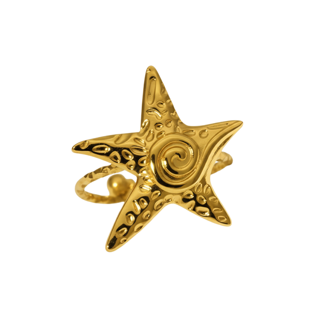 ANILLO ESTRELLA DE MAR GOLD