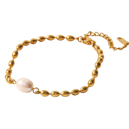 PULSERA SIMPLE PEARL GOLD