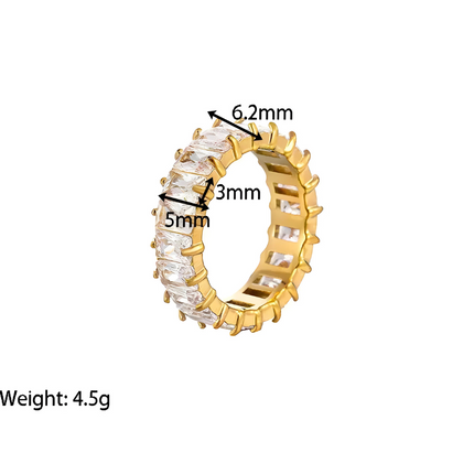 ANILLO LUXURY CUADRADO GOLD