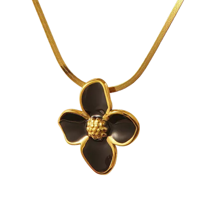 COLLAR ROSE NACAR BLACK