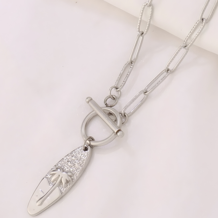 COLLAR PALMERA SILVER