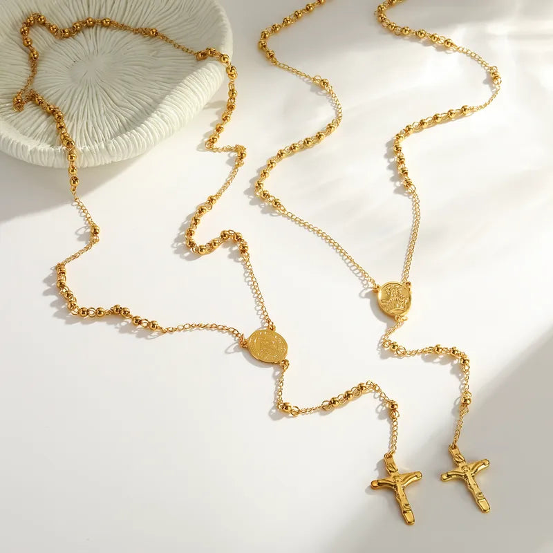 COLLAR ROSARIO DOBLE RELIQUIA