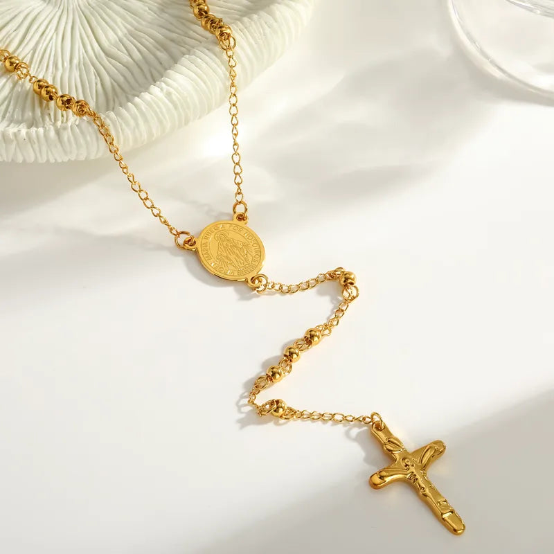 COLLAR ROSARIO DOBLE RELIQUIA