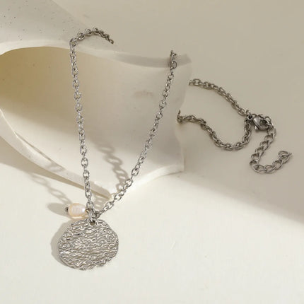 COLLAR IRREGULAR PEARL SILVER