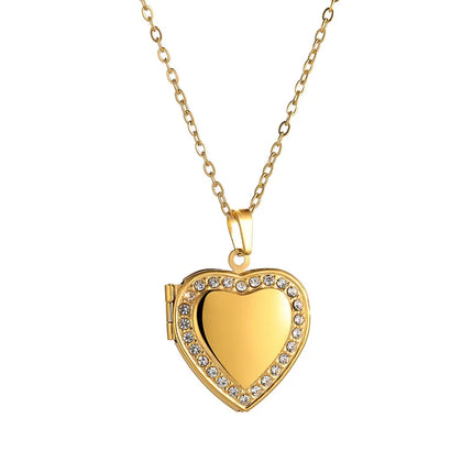 COLLAR RELICARIO SHINY HEART GOLD