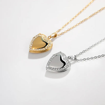 COLLAR RELICARIO SHINY HEART SILVER