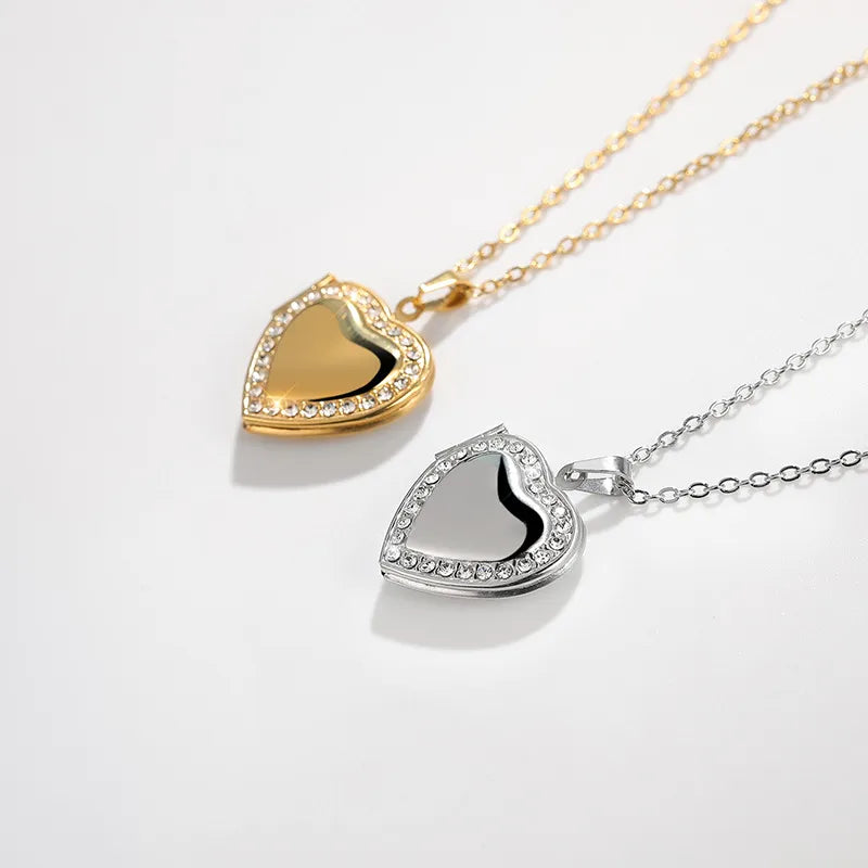 COLLAR RELICARIO SHINY HEART GOLD
