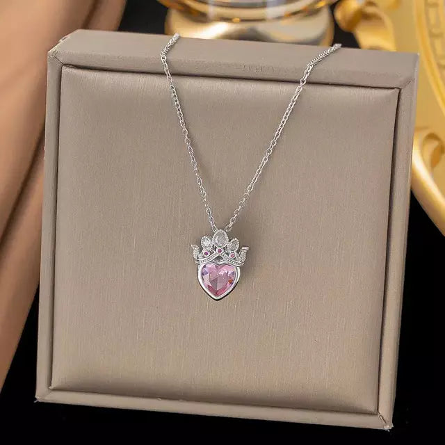 COLLAR QUEEN ROSA SILVER