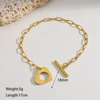 PULSERA MARINERA HEART GOLD