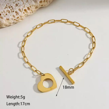 PULSERA MARINERA HEART GOLD