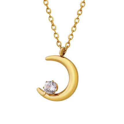 COLLAR LUNA LISA CUBIC GOLD