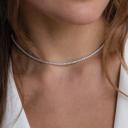 CHOKER TENNIS COURT SILVER
