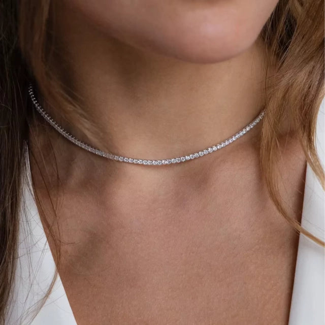 CHOKER TENNIS COURT SILVER
