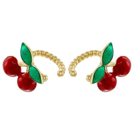 EAR CUFF CHERRY RED
