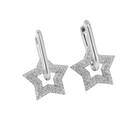 AROS HOOPS STAR SHINY SILVER