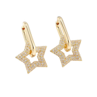 AROS HOOPS STAR SHINY GOLD