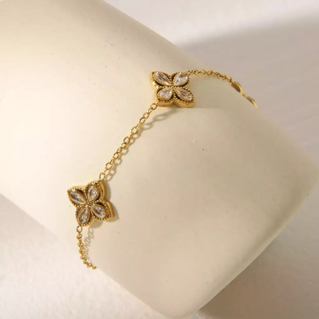 PULSERA FLOR CUBIC TOP