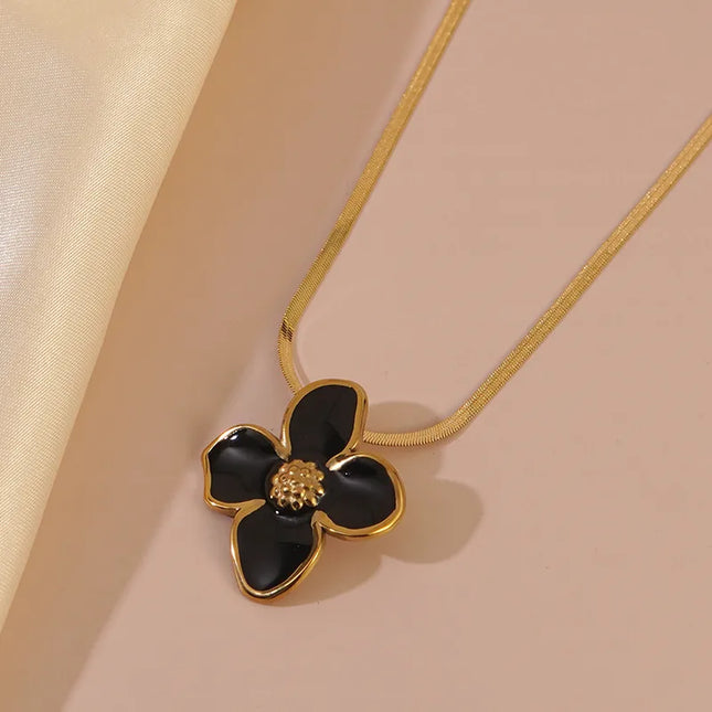 COLLAR ROSE NACAR BLACK