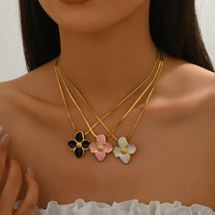 COLLAR ROSE NACAR WHITE