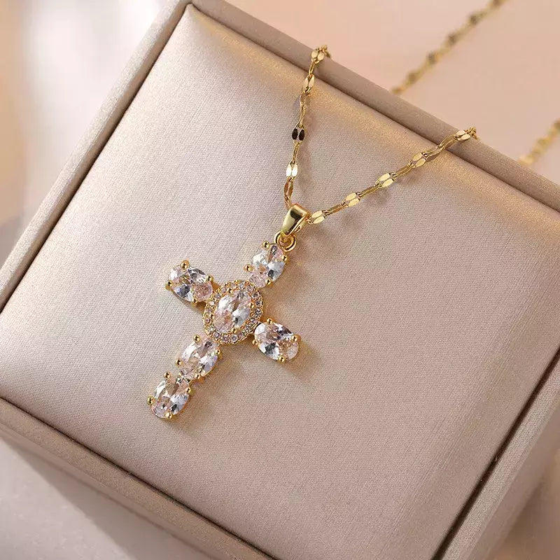 COLLAR MAXI CRUZ GOLD