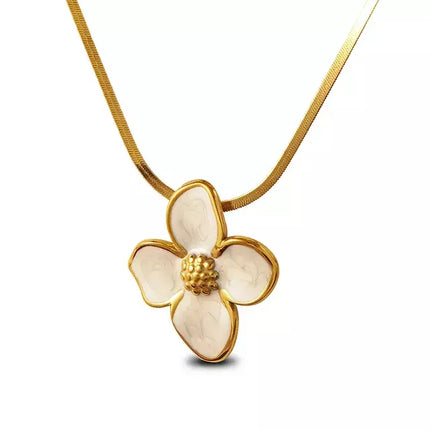 COLLAR ROSE NACAR WHITE