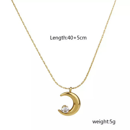 COLLAR LUNA LISA CUBIC GOLD