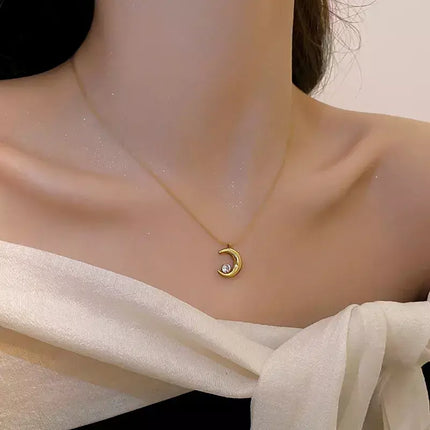 COLLAR LUNA LISA CUBIC GOLD