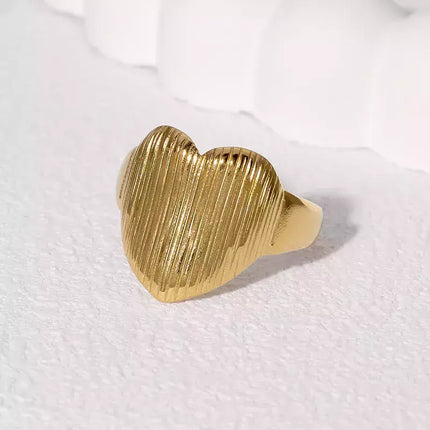 ANILLO RETRO HEART GOLD