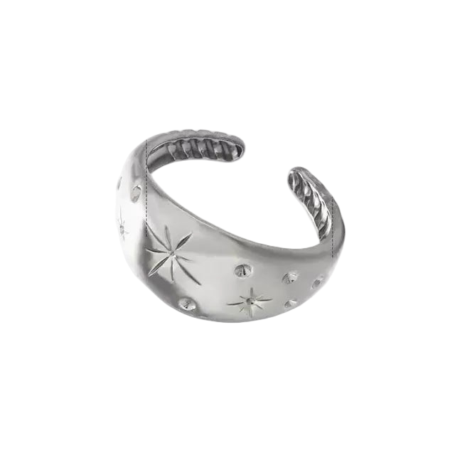 ANILLO BOMBE STARS SILVER