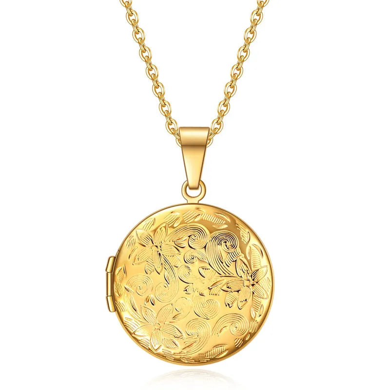 COLLAR RELICARIO LOTO GOLD