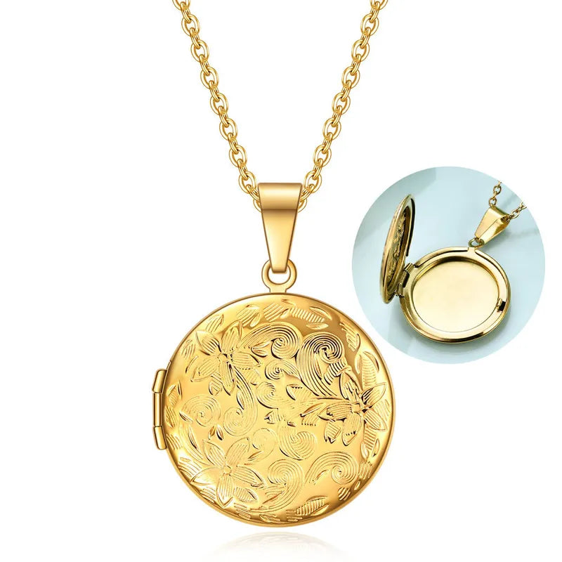 COLLAR RELICARIO LOTO GOLD
