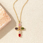 COLLAR MAXI CRUZ COLORIDA GOLD