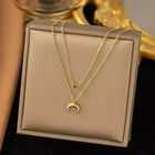 COLLAR DOBLE LUNA INVERTIDA