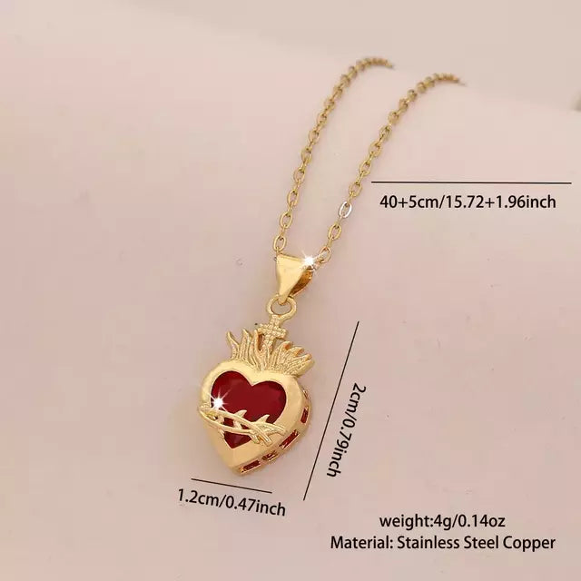 COLLAR HEART RED