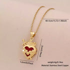 COLLAR HEART RED DAGA